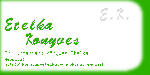 etelka konyves business card