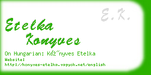 etelka konyves business card